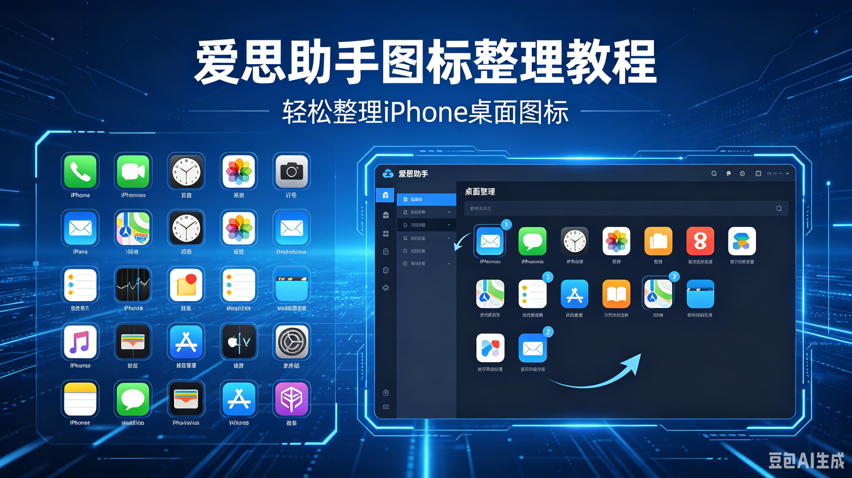 爱思助手桌面整理界面